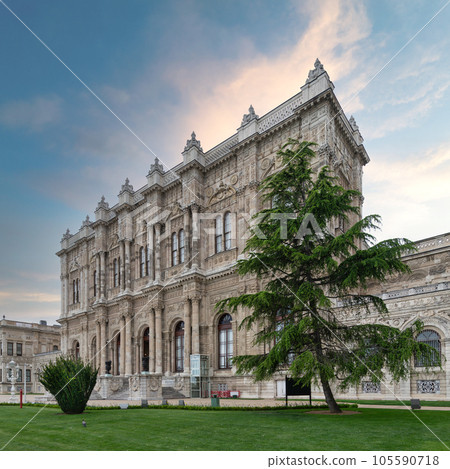 Dolmabahce Palace, located in Besiktas district on the European coast of the Bosporus, Istanbul, Turkey 105590718