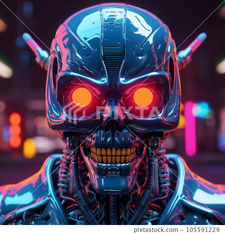Retro Futuristic Robot Character 105591229