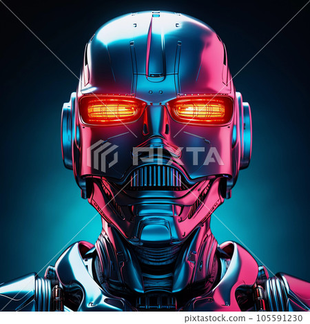 Retro Futuristic Robot Character Retro Futuristic Robot Character 105591230
