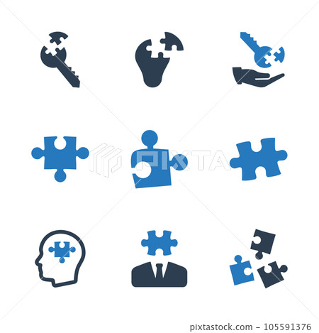 Business Solution Icons - Blue Version Business Solution Icons - Blue Version 105591376