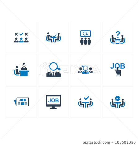 Recruitment Icons - Blue Version Recruitment Icons - Blue Version 105591386