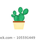 pot, cactus, vector 105591449