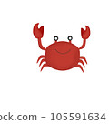 Crab cartoon  105591634