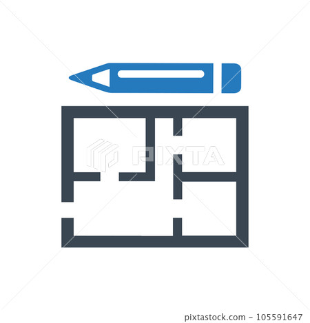 Construction Planning Icon Construction Planning Icon 105591647