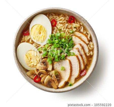 bowl of asian noodle soup bowl of asian noodle soup 105592220