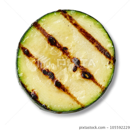 grilled zucchini slice 105592229