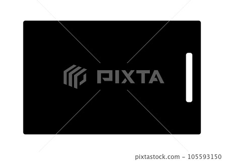 black and white icon of cutting board 105593150
