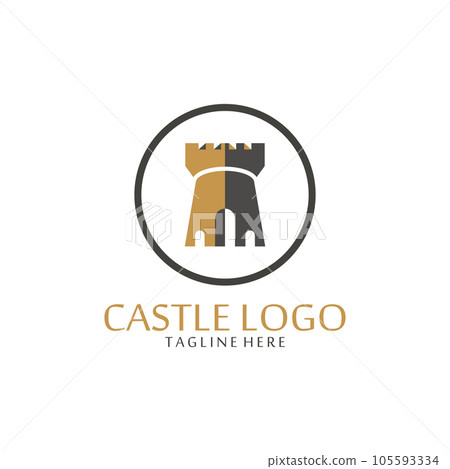 vector castle logo icon template 105593334