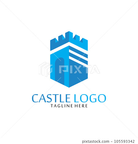 vector castle logo icon template vector castle logo icon template 105593342