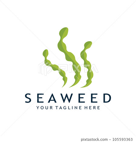 seaweed logo design with vector illustration template seaweed logo design with vector illustration template 105593363
