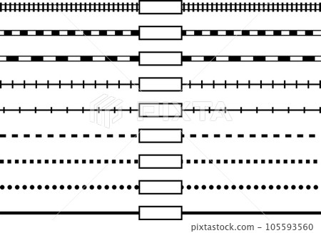 單色軌道狀標記的矢量插圖集 單色軌道狀標記的矢量插圖集 105593560
