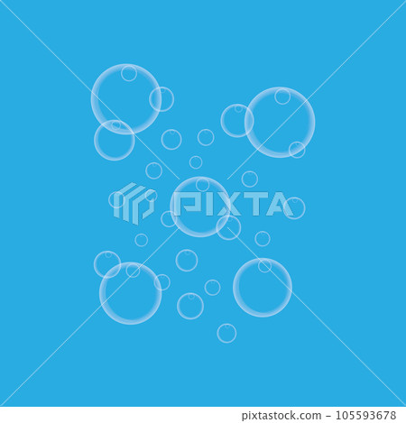 Natural realistic bubble design template 105593678