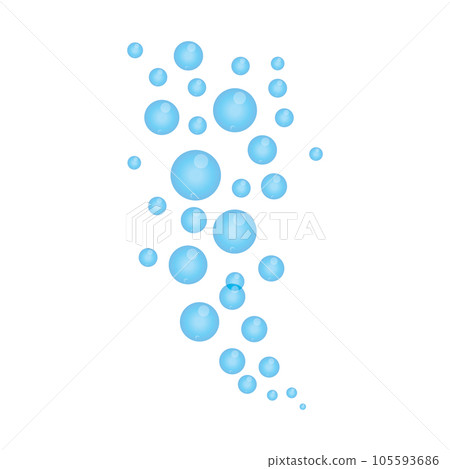 Natural realistic bubble design template 105593686