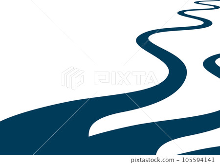 A fork in a long winding road. The experience of choosing a path at a crossroads. 105594141