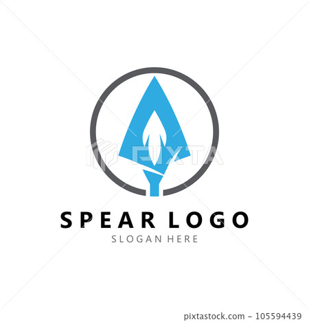 spear logo design with template vector illustration spear logo design with template vector illustration 105594439