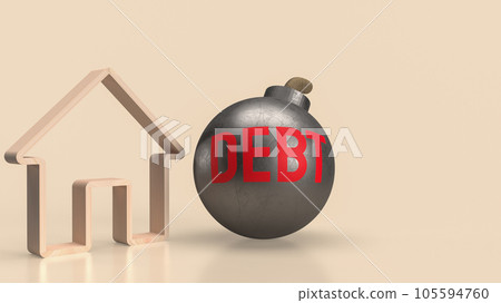 The home icon for property debt concept 3d rendering The home icon for property debt concept 3d rendering 105594760