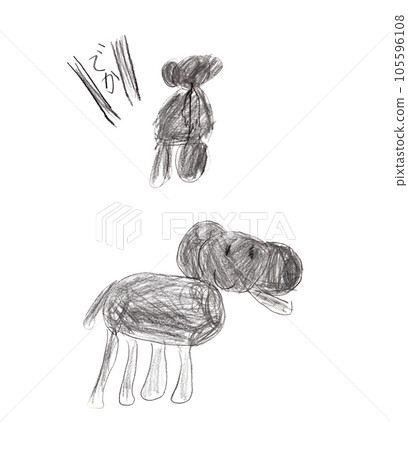 兒童畫的大象 105596108