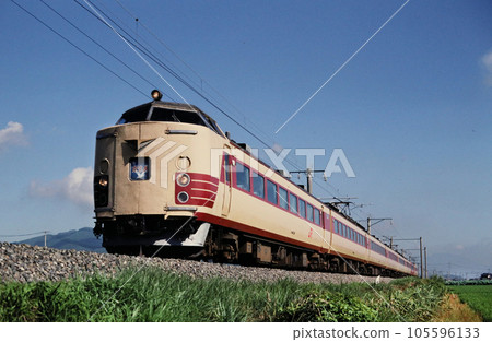 Kamome limited express running near Hizen-Kashima Station on the Nagasaki Main Line 105596133