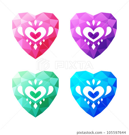 帶有心形標記的心形珠寶套裝 105597644