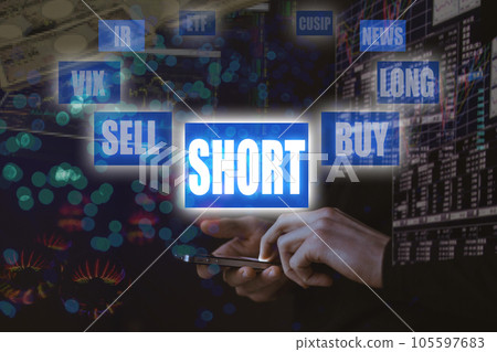 Image of stock trading on a smartphone SHORT Image of stock trading on a smartphone SHORT 105597683