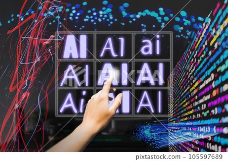 全息顯示操作圖像AI選擇 全息顯示操作圖像AI選擇 105597689