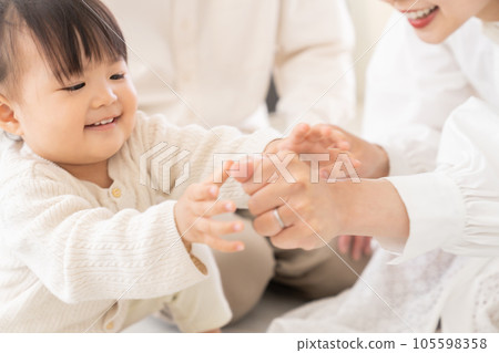 Parent-daughter Family of 3 Parent-daughter Family of 3 105598358