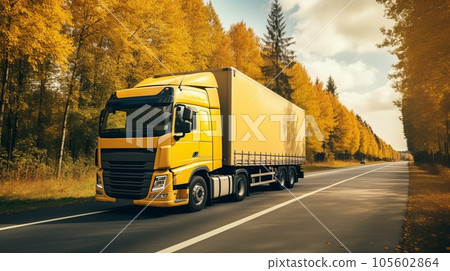Lorry truck on the road Lorry truck on the road 105602864