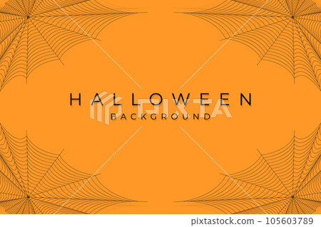 Halloween spider web net texture pattern on orange background Halloween spider web net texture pattern on orange background 105603789