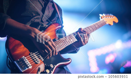 Close-up shot of playing electric sports at a concert 105603931