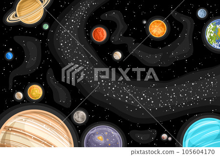 Vector Fantasy Space Chart 105604170