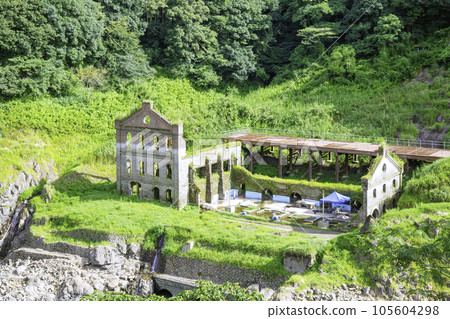 Remains of the Sogi Power Station partially collapsed due to the heavy rain on July 10, 2021 (Isa City, Kagoshima Prefecture) 105604298