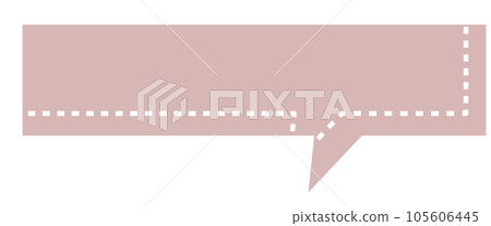 Dashed line speech bubble balloon icon sticker memo keyword planner text box banner, flat png transparent element design 105606445