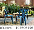 Table set for dinner at a restaurant  105606456