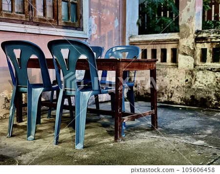 chair and table in the restaurant  105606458