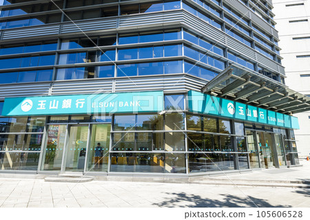 branch of the E.SUN Commercial Bank in Taipei Far Eastern Telecom Park (Tpark), New Taipei City, Taiwan. 105606528