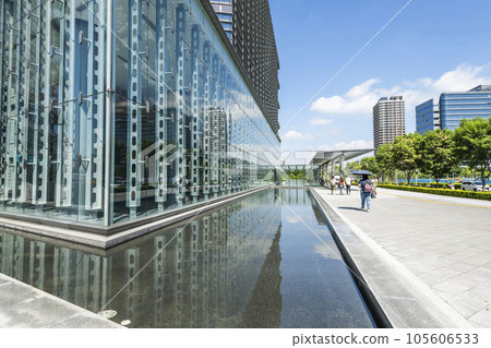 Building view of the Taipei Far Eastern Telecom Park (Tpark) in New Taipei City, Taiwan. Building view of the Taipei Far Eastern Telecom Park (Tpark) in New Taipei City, Taiwan. 105606533