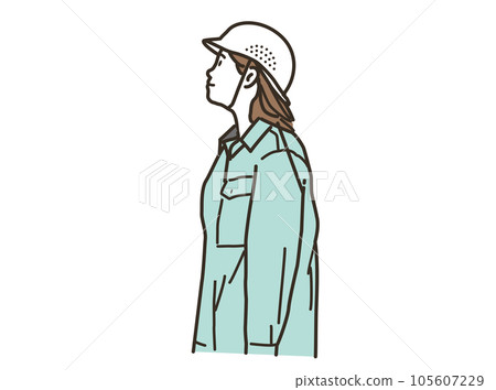 Profile of a female worker 105607229