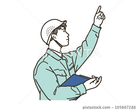 男工人確認檢查 男工人確認檢查 105607288