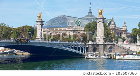 Grand Palais and the Pont Alexandre III in Paris Grand Palais and the Pont Alexandre III in Paris 105607360