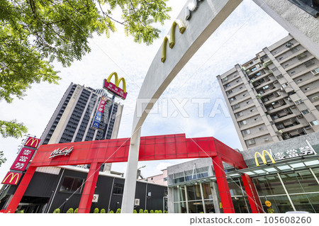 View of McDonald's fast-food chain in downtown Kaohsiung, Taiwan. it's the world's largest restaurant chain by revenue. View of McDonald's fast-food chain in downtown Kaohsiung, Taiwan. it's the world's largest restaurant chain by revenue. 105608260