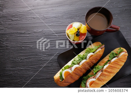 Banh Mi on a wooden table 105608374