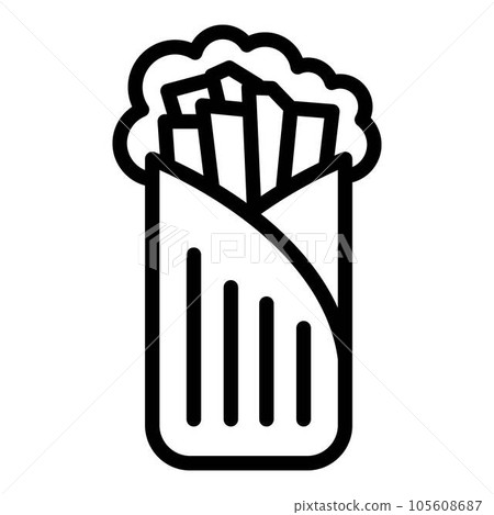 Kebab food icon. Outline kebab food vector icon for web design isolated on white background 105608687