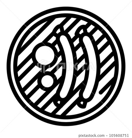Grilled lunch icon. Outline grilled lunch vector icon for web design isolated on white background 105608751