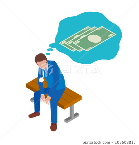 一個考慮債務和金錢的人 一個考慮債務和金錢的人 105608813