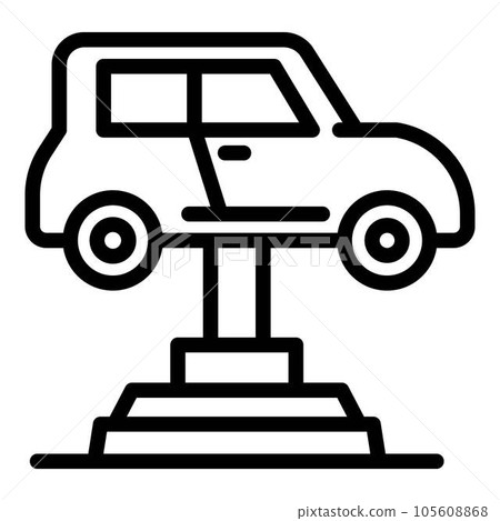 Garage car lift icon. Outline garage car lift vector icon for web design isolated on white background 105608868