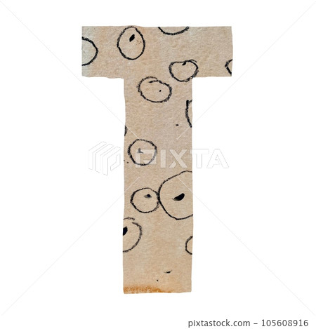 Capital letter T cut out paper alphabet Capital letter T cut out paper alphabet 105608916
