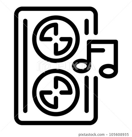 Audio player icon. Outline audio player vector icon for web design isolated on white background 105608935