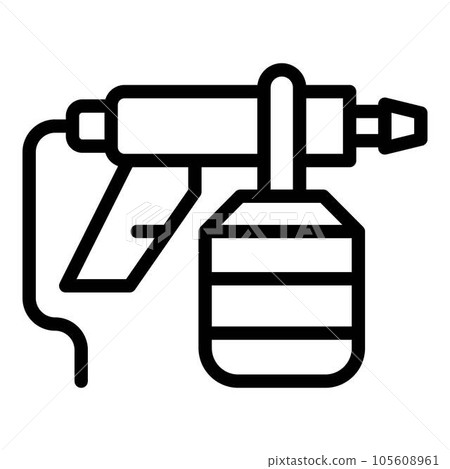 Car airbrush icon. Outline car airbrush vector icon for web design isolated on white background 105608961