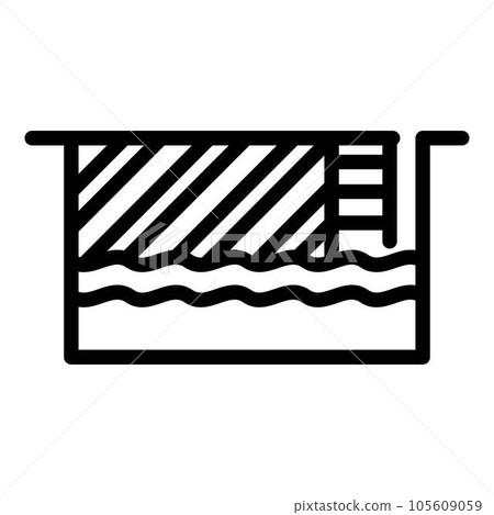 Swimming pool icon. Outline swimming pool vector icon for web design isolated on white background 105609059