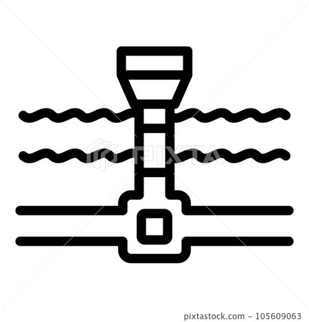 Pool clean system icon. Outline pool clean system vector icon for web design isolated on white background 105609063